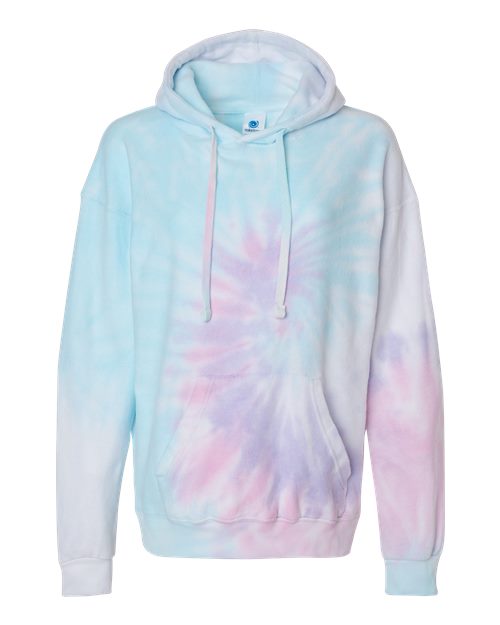 Unisex Tie-Dyed Cloud Inside-Out Fleece Hooded Sweatshirt
