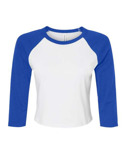 Women's Micro Rib Three-Quarter Raglan Sleeve Baby Tee