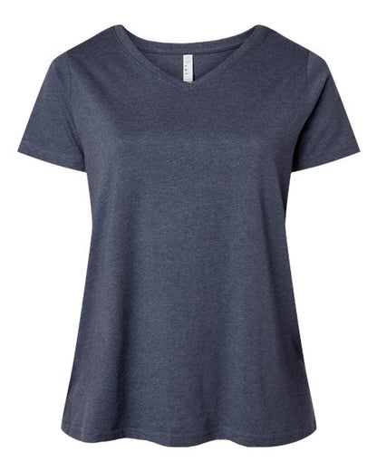Women's Curvy Collection Fine Jersey V-Neck Tee