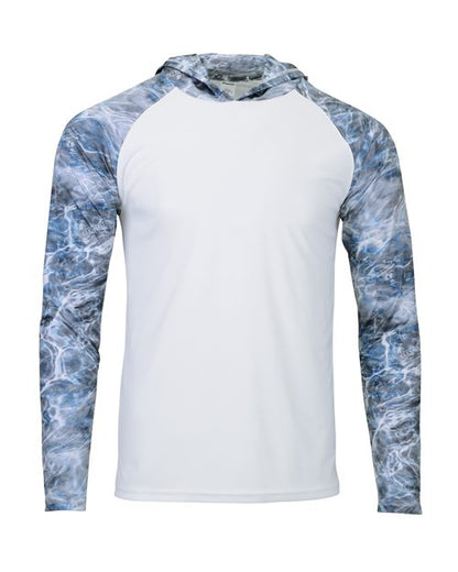 Men's Biloxi Performance Colorblocked Hooded Long Sleeve T-Shirt