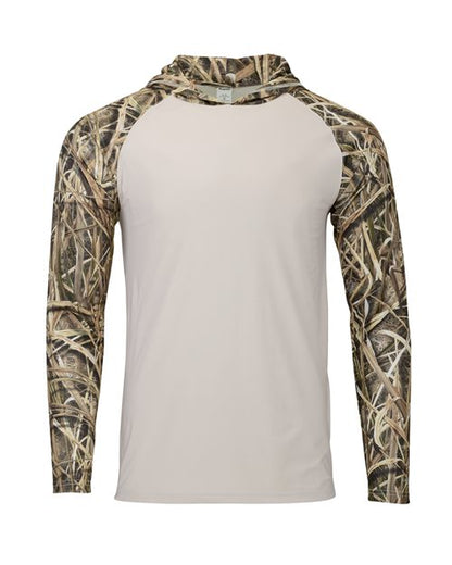 Men's Biloxi Performance Colorblocked Hooded Long Sleeve T-Shirt