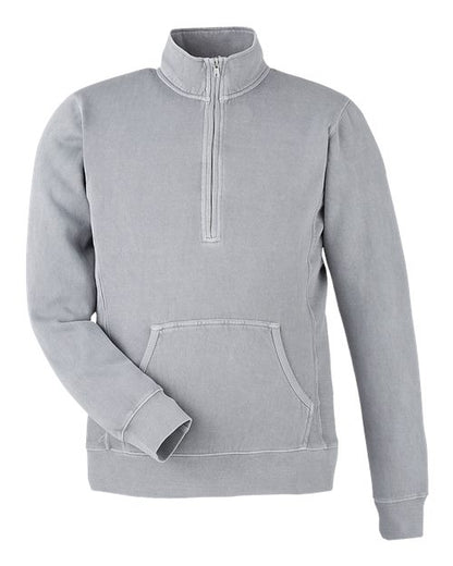 Unisex Pigment-Dyed Fleece Quarter-Zip Pullover