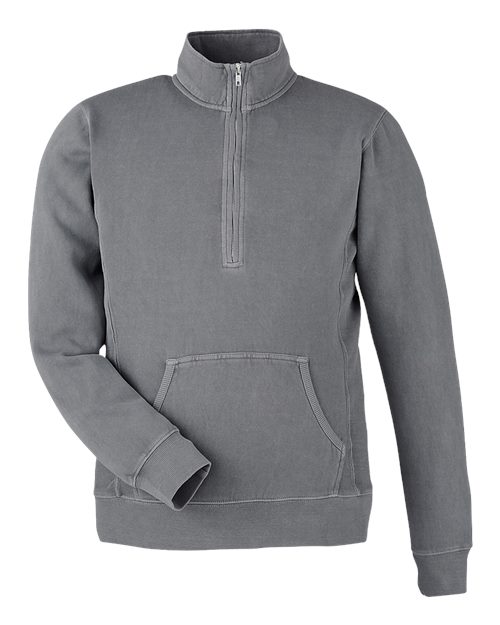 Unisex Pigment-Dyed Fleece Quarter-Zip Pullover