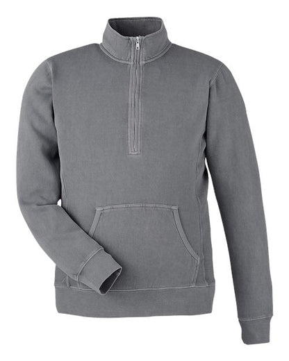 Unisex Pigment-Dyed Fleece Quarter-Zip Pullover