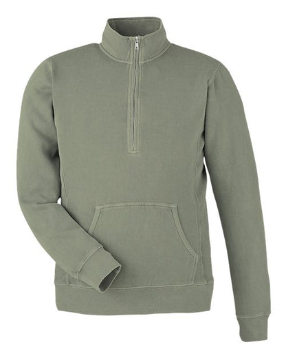 Unisex Pigment-Dyed Fleece Quarter-Zip Pullover