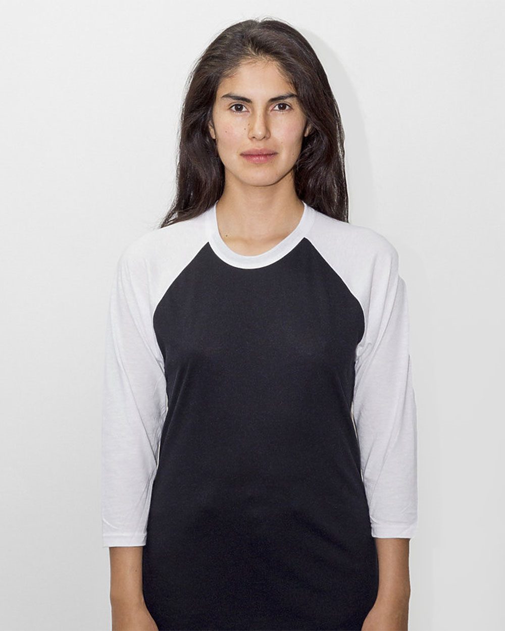 Los Angeles Apparel USA-Made Three Quarter Sleeve Raglan Baseball T-Shirt - FF53