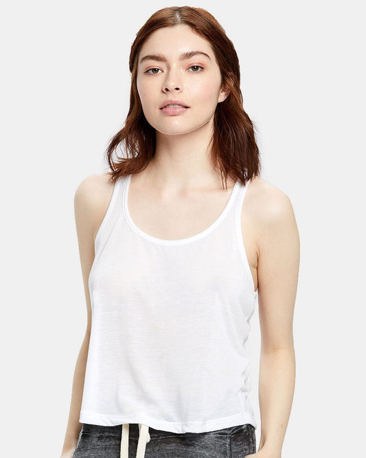 US Blanks Women's Sheer Cropped Racer Tank Top - US510