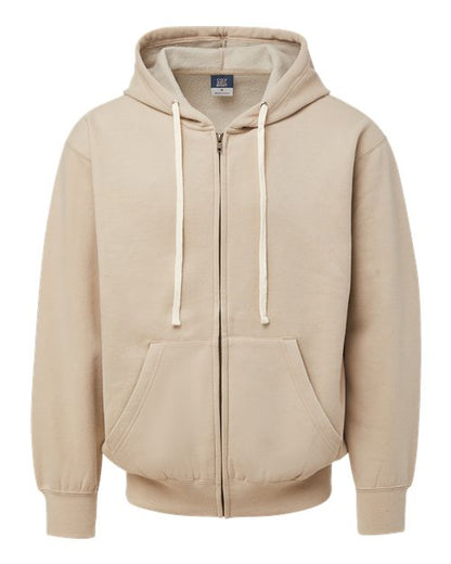 Unisex Vintage Fleece Full-Zip Hooded Sweatshirt