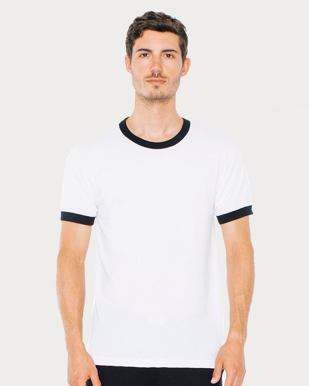 American Apparel USA-Made 50/50 Ringer Tee - BB410
