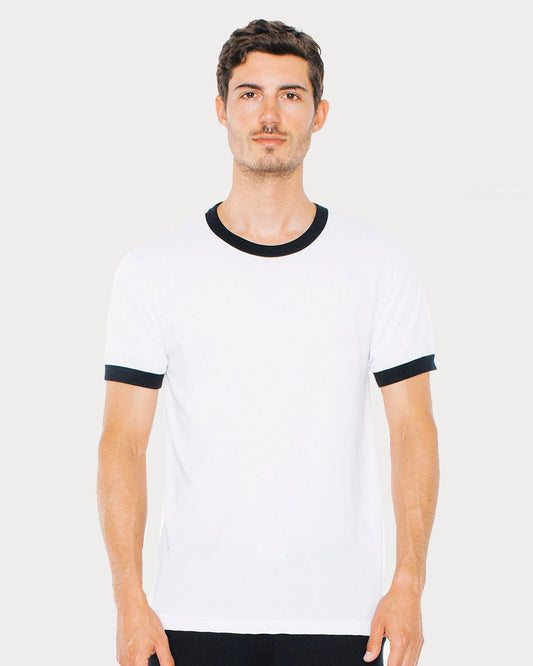 American Apparel USA-Made 50/50 Ringer Tee - BB410