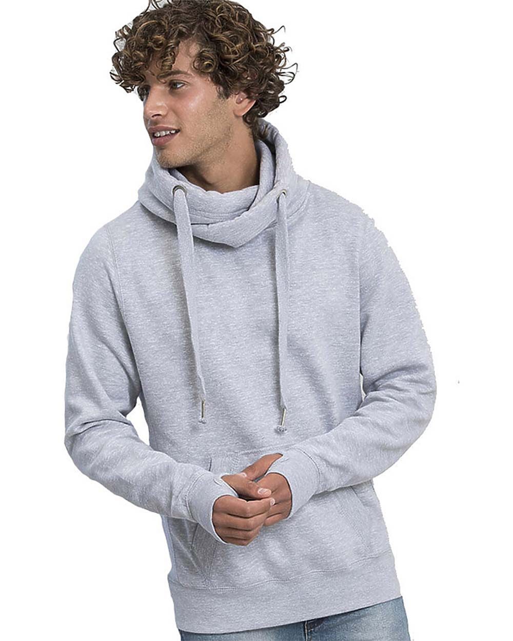 AWDis Cross Neck Hooded Sweatshirt - JHA021