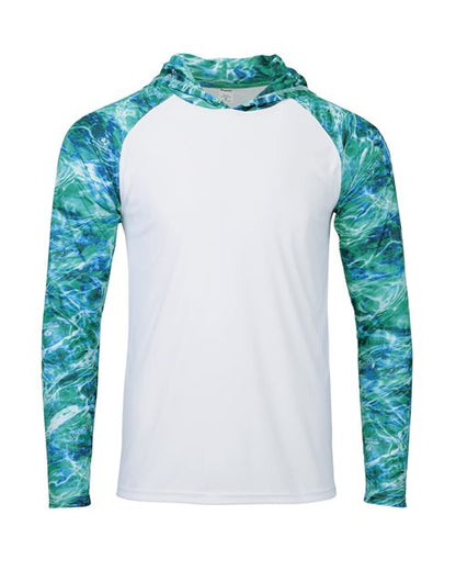 Men's Biloxi Performance Colorblocked Hooded Long Sleeve T-Shirt