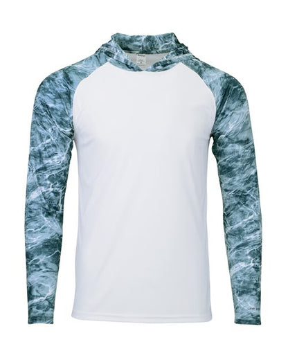 Men's Biloxi Performance Colorblocked Hooded Long Sleeve T-Shirt