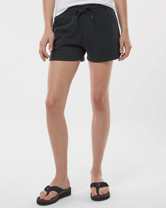 Independent Trading Co. Women’s Lightweight California Wave Wash Fleece Shorts - PRM20SRT