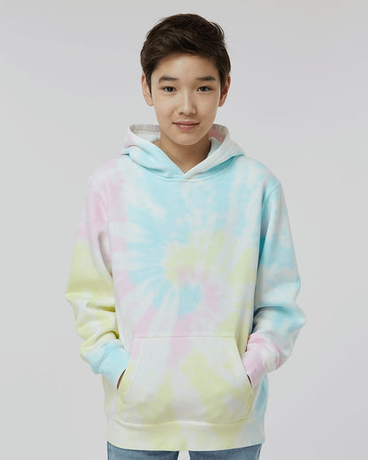 Independent Trading Co. Youth Midweight Tie-Dyed Hooded Sweatshirt - PRM1500TD