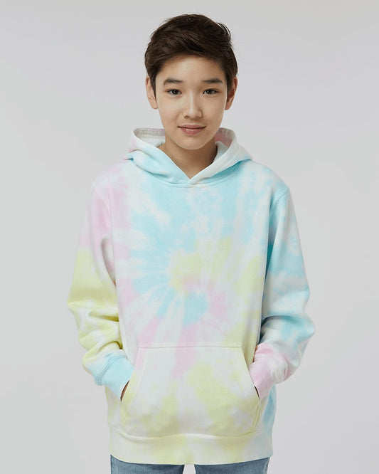 Independent Trading Co. Youth Midweight Tie-Dyed Hooded Sweatshirt - PRM1500TD