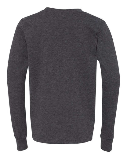 BELLA + CANVAS Youth Heather CVC Long Sleeve Tee - 3501YCVC