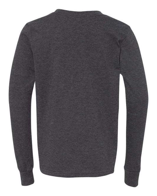 BELLA + CANVAS Youth Heather CVC Long Sleeve Tee - 3501YCVC