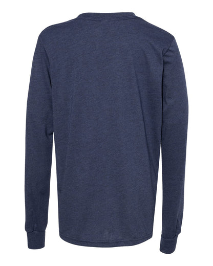 BELLA + CANVAS Youth Heather CVC Long Sleeve Tee - 3501YCVC