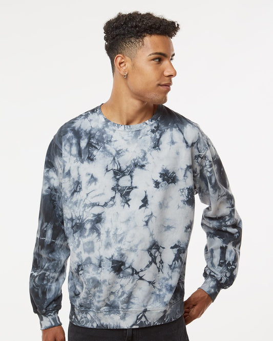 Dyenomite Blended Tie-Dyed Crewneck Sweatshirt - 681VR