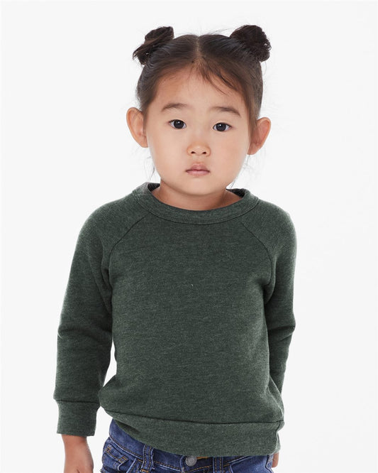 BELLA + CANVAS Toddler Sponge Fleece Raglan Sweatshirt - 3901T