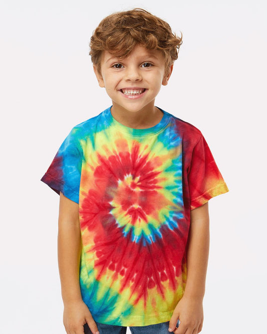 Dyenomite Toddler Spiral Tie-Dyed T-Shirt - 330MS
