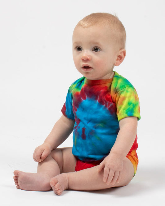 Dyenomite Infant Spiral Tie-Dyed Onesie - 340MS