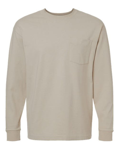 Unisex Super Heavyweight Long Sleeve Pocket Tee