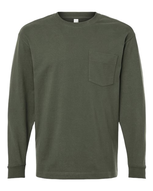 Unisex Super Heavyweight Long Sleeve Pocket Tee