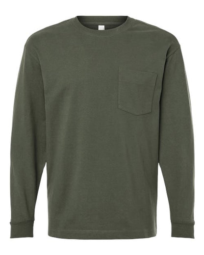 Unisex Super Heavyweight Long Sleeve Pocket Tee