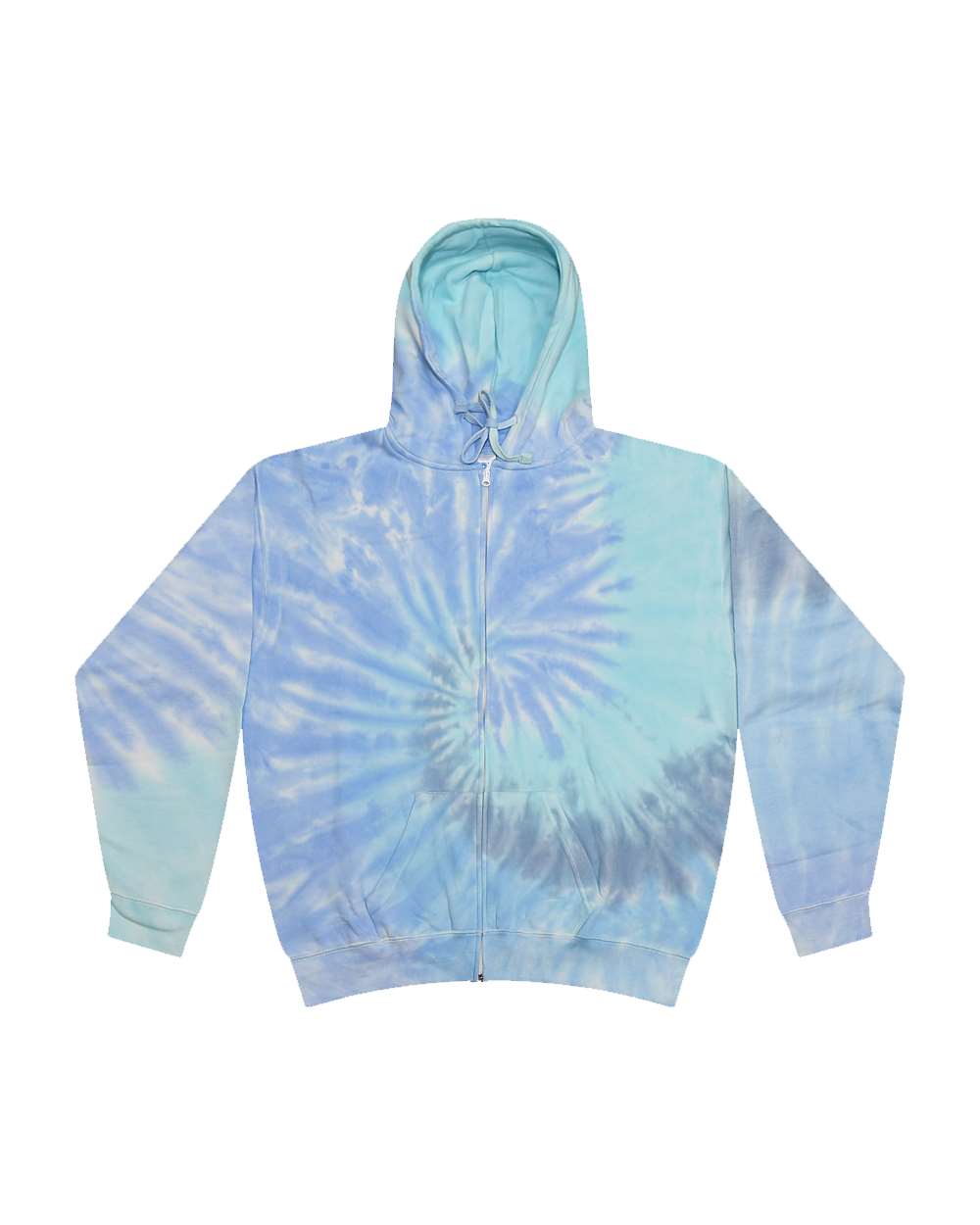 Colortone Tie-Dyed Full-Zip Hooded Sweatshirt - 8888