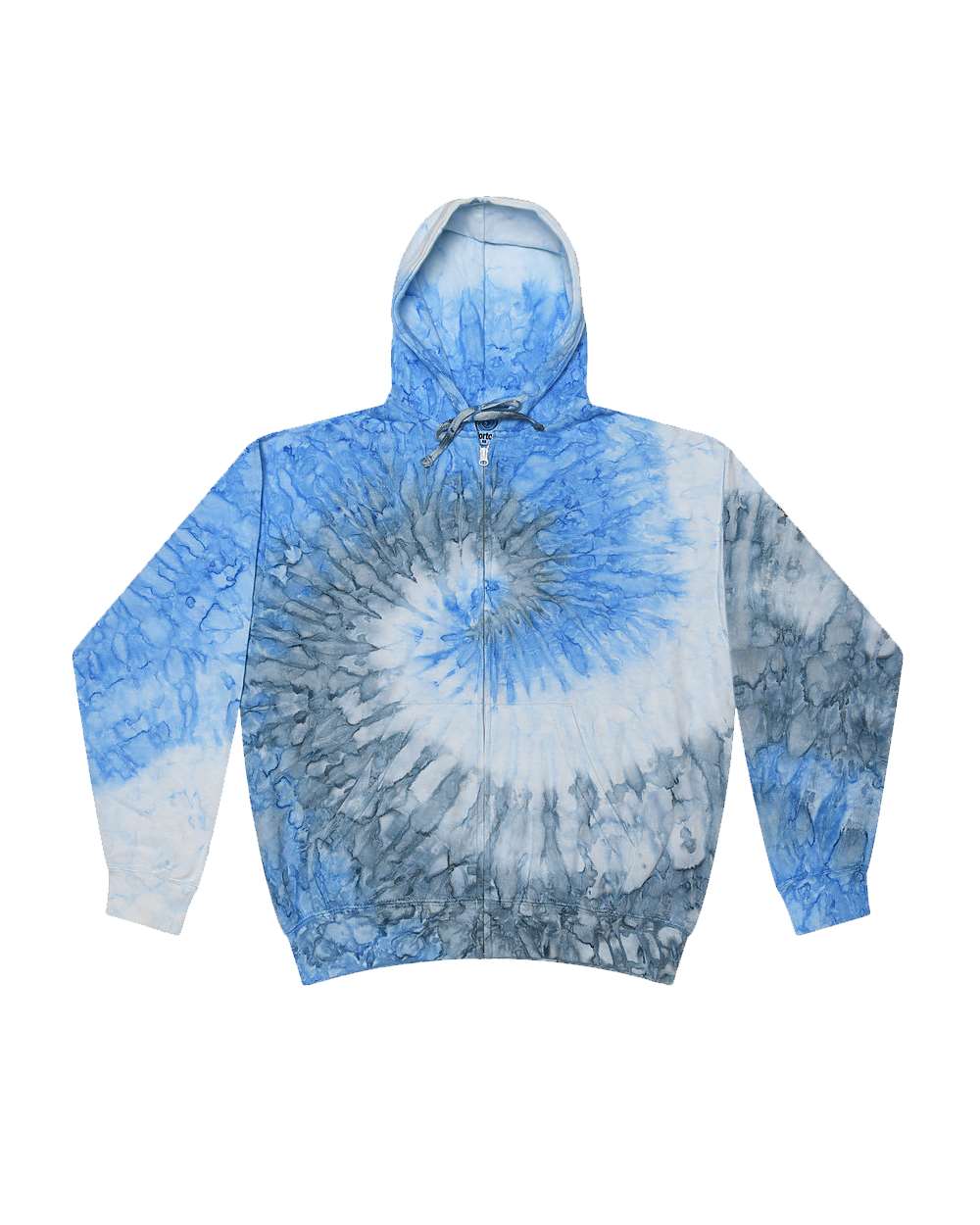 Colortone Tie-Dyed Full-Zip Hooded Sweatshirt - 8888