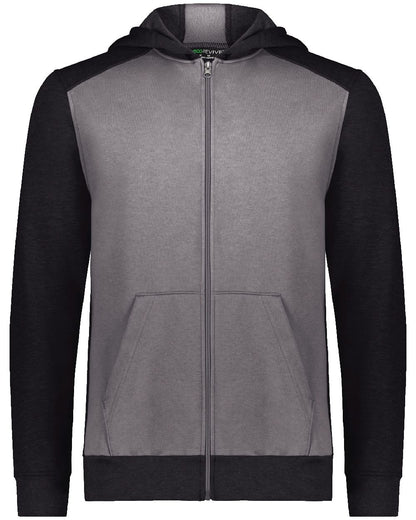 Augusta Sportswear Youth Eco Revive™ Three-Season Triblend Fleece Full-Zip Hooded Sweatshirt - 6900