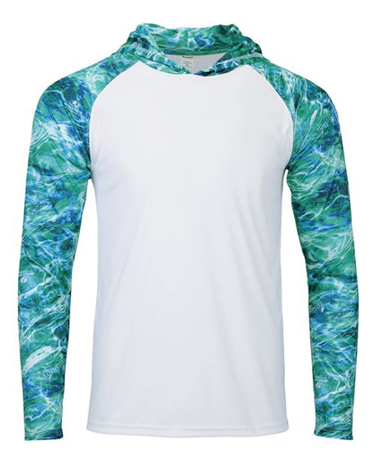 Men's Biloxi Performance Colorblocked Hooded Long Sleeve T-Shirt