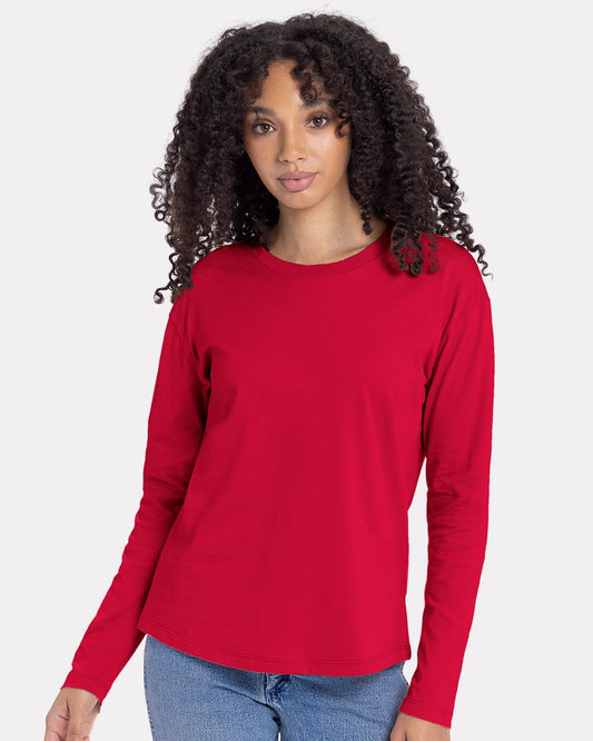 Next Level Women's Cotton Relaxed Long Sleeve T-Shirt - 3911