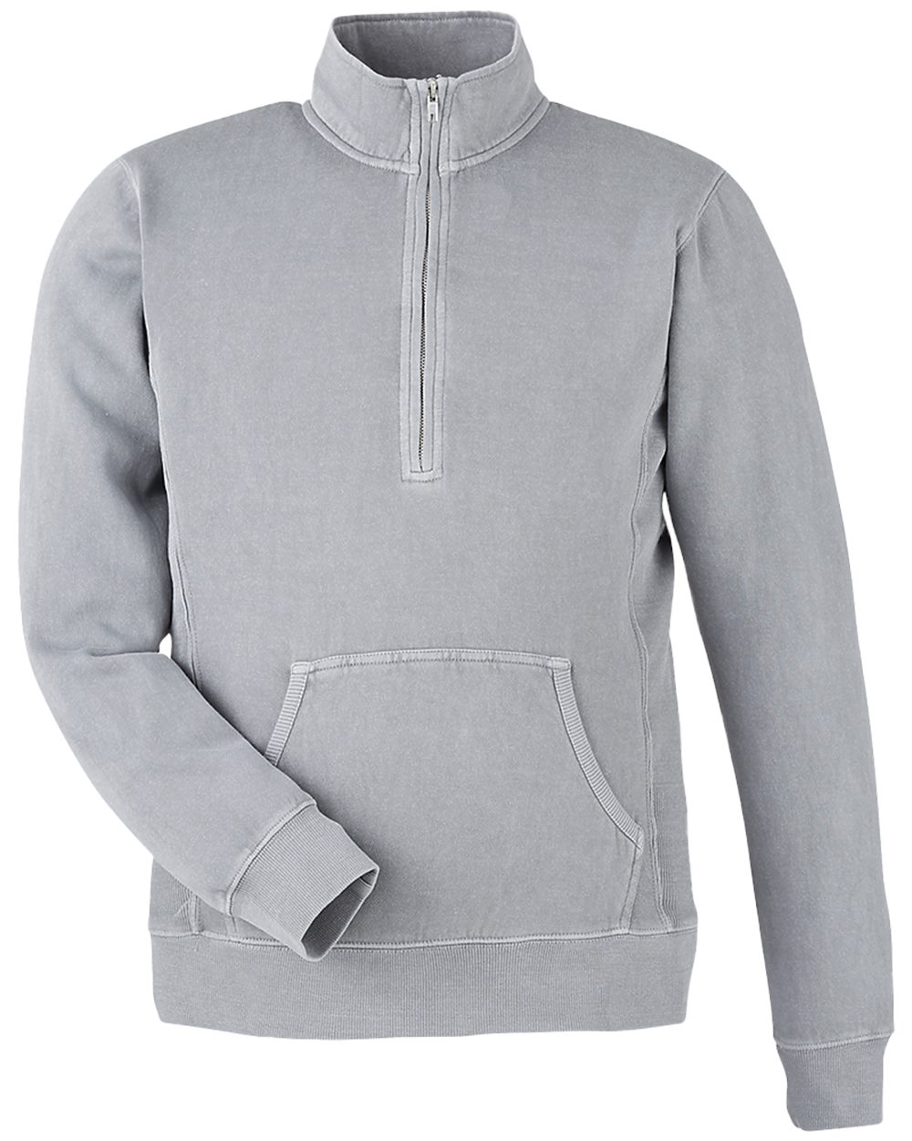 J. America Pigment-Dyed Fleece Quarter-Zip Pullover - 8732