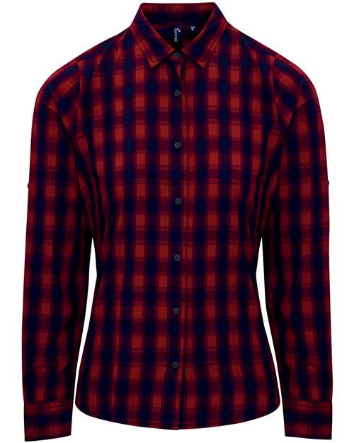 Women's Mulligan Check Cotton Dress Shirt