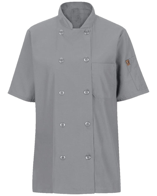 Chef Designs Women's Mimix™ Short Sleeve Chef Coat with OilBlok - 045X