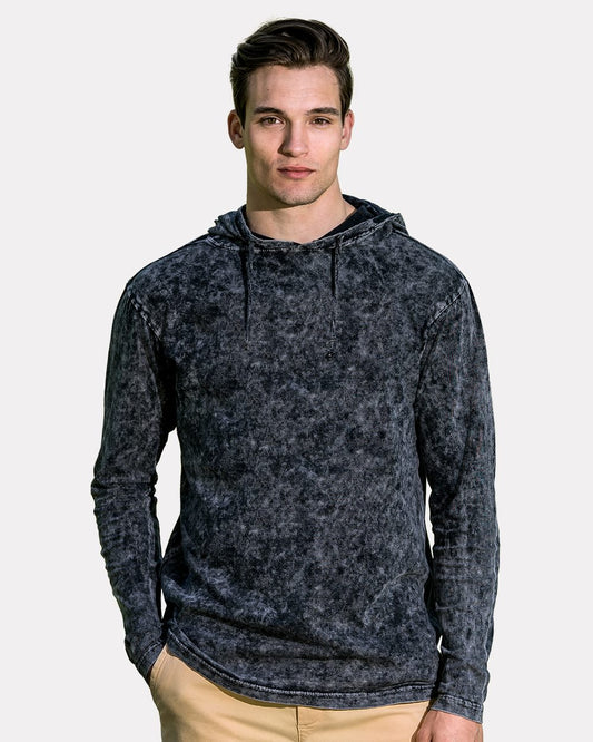 MV Sport Loco Mineral Wash Hooded Long Sleeve T-Shirt - 21456