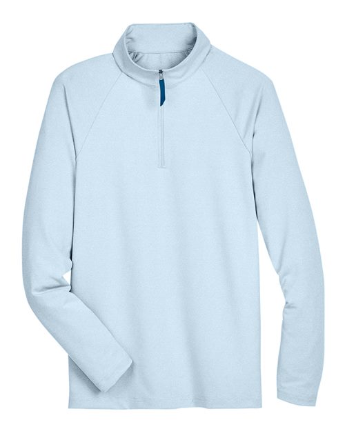 Men's CrownLux Performance® Clubhouse Micro-Stripe Quarter-Zip Pullover
