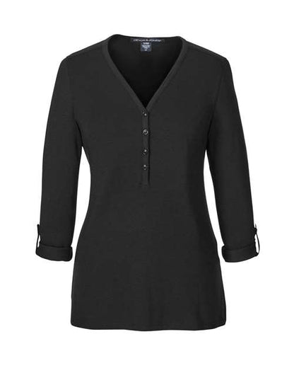 Women's Perfect Fit™ Y-Placket Convertible Sleeve Knit Top
