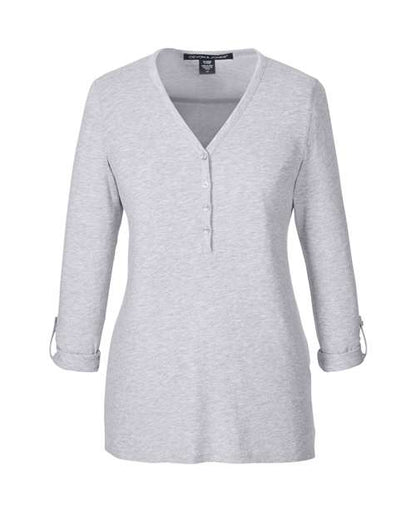 Women's Perfect Fit™ Y-Placket Convertible Sleeve Knit Top