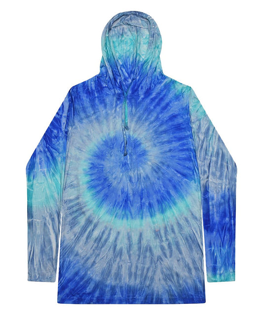 Colortone Tie-Dyed Hooded Long Sleeve T-Shirt - 2777
