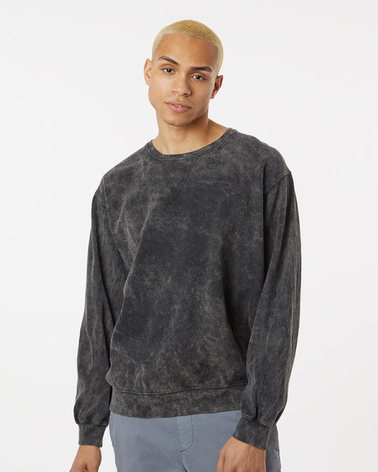 Dyenomite Premium Fleece Mineral Wash Crewneck Sweatshirt - 845MW