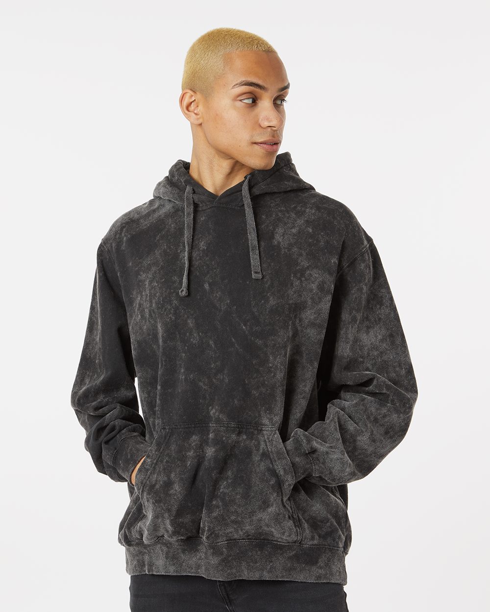 Dyenomite Premium Fleece Mineral Wash Hooded Sweatshirt - 854MW