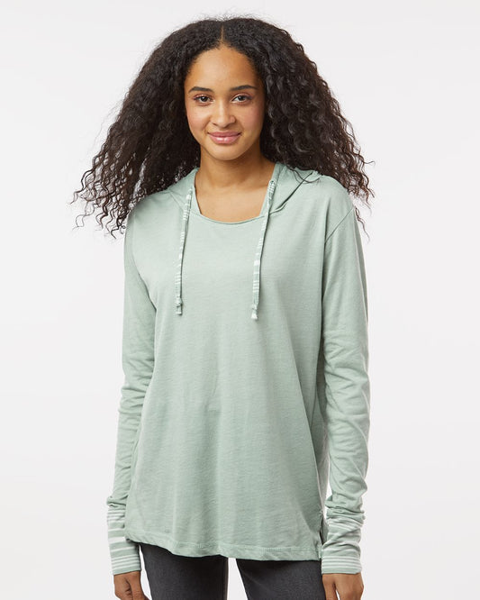 MV Sport Women's Heathered Jersey Hooded Tunic - W19439