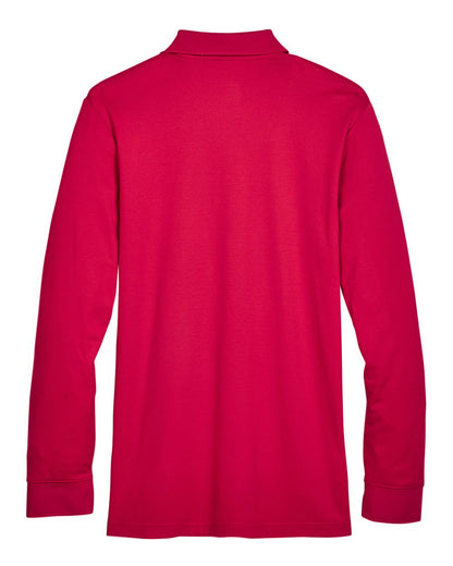 Devon & Jones Men's CrownLux Performance® Plaited Long Sleeve Polo - DG20L