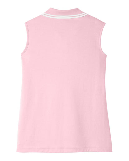 Devon & Jones Women's CrownLux Performance® Plaited Tipped Sleeveless Polo - DG20SW