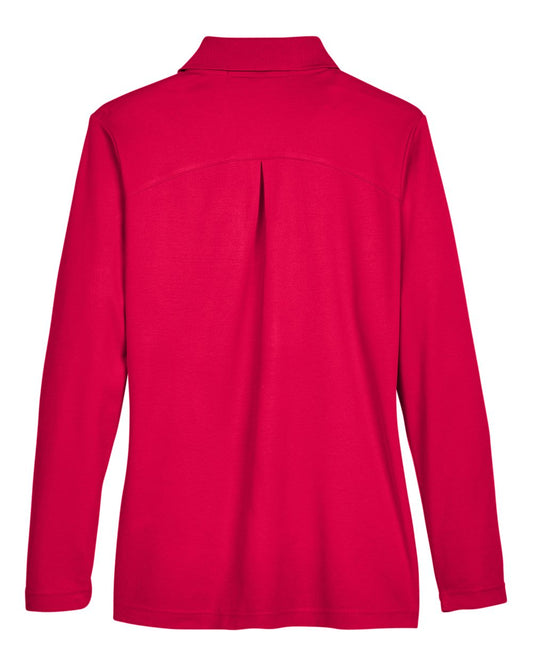 Devon & Jones Women's CrownLux Performance® Plaited Long Sleeve Polo - DG20LW