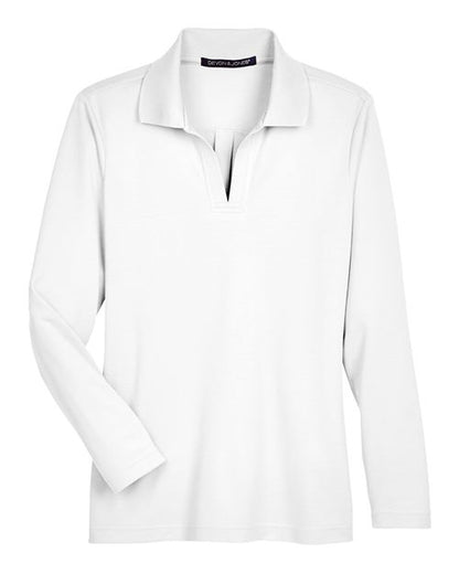 Women's CrownLux Performance® Plaited Long Sleeve Polo